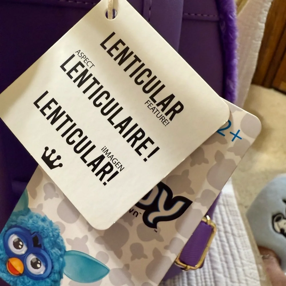 Loungefly Furby Backpack with Purple and Yellow Accents NWT - Picture 12 of 15